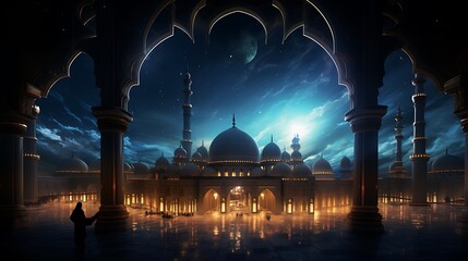 an immersive audio tour guiding listeners through the celestial wonders of "Ramadan Noor." 8k, --ar 169 --v 5.2 - Image #4 @NaveedZong