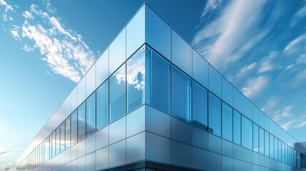 Fototapeta na wymiar modern data center office building with glass facade 