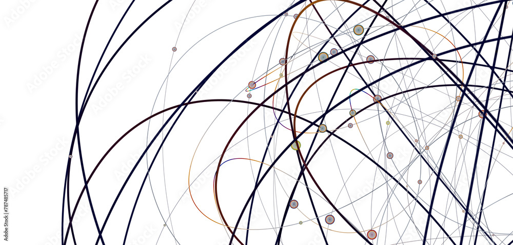 Poster Telecommunication concept with abstract network structure