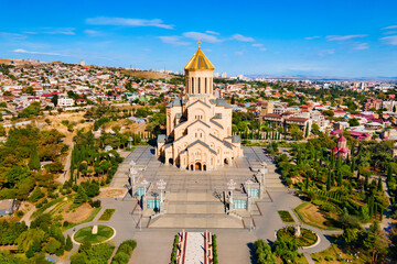 Holy Trinity Cathedral in Tbilisi, Georgia - obrazy, fototapety, plakaty