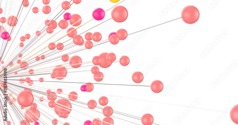 Leinwandbilder telecommunication concept with abstract network structure