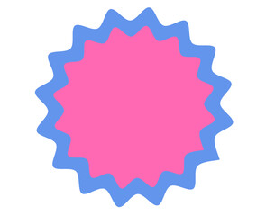 set of colorful label