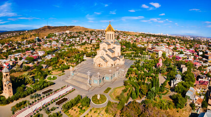 Holy Trinity Cathedral in Tbilisi, Georgia - obrazy, fototapety, plakaty