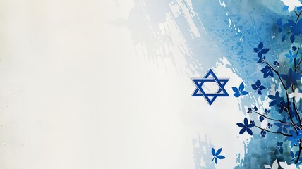 Israeli Flag and Symbolic Banner - obrazy, fototapety, plakaty