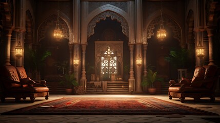 an immersive AI-driven escape room experience set in a mysterious mansion near Gumbade Khazra Madina Makkah