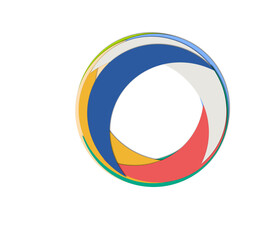 Colorful Abstract circle round  logo design