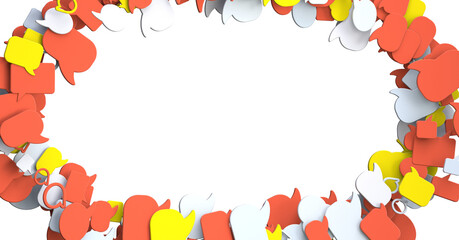 Abstract virtual postal envelopes sketch on blurry office buildings background, e-mail and marketing