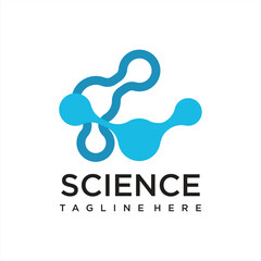 modern Molecule logo icon template for science brand identity