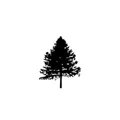 Obraz premium Pine Tree Silhouette Vector Clipart.