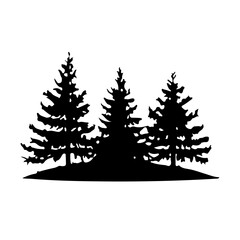 Fototapeta premium Tree Silhouette Vector Clipart.