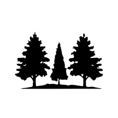 Obraz premium Tree Silhouette Vector Clipart.