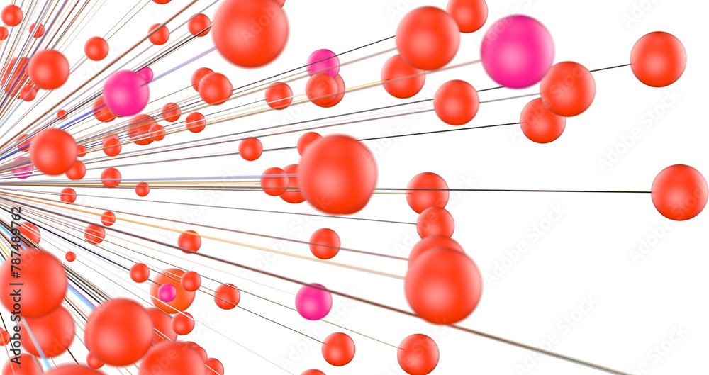 Poster abstract 3d render, network concept, background