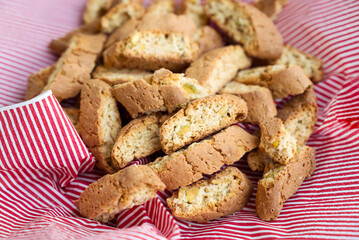 Italian Cantuccini cookies with pistachio 