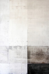 Abstract minimalist art in shades of gray, simple shapes. Vertical poster, a painting for the wall.