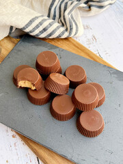 Healthy organic cookies  with  cacao and peanut butter