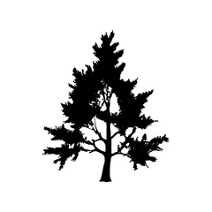 Tree Silhouette Vector Clipart.