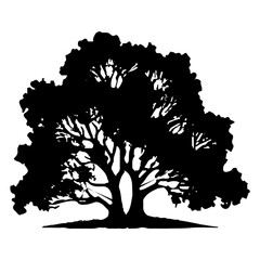 Tree Silhouette Vector Clipart.