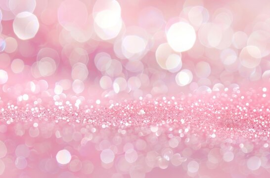 Pink and White Glitter Background