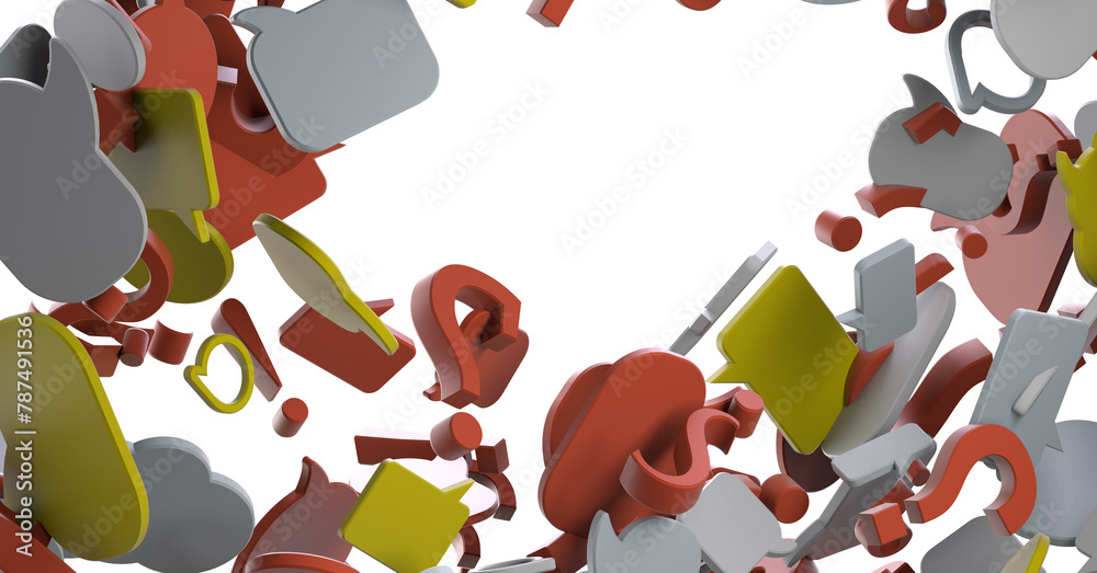 Poster hand holding using mobile phone with email icon on screen. concept of business communication