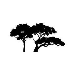 Tree Silhouette Vector Clipart.