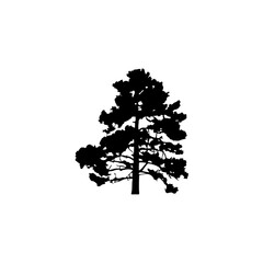 Tree Silhouette Vector Clipart.