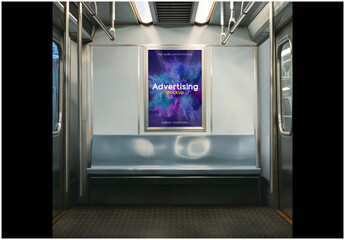 Subway Advertising Mockup - obrazy, fototapety, plakaty