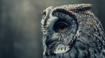 Stunningly Realistic and Detailed Sepia-tone Owl in Atmospheric Darkness