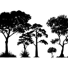 Tree Silhouette Vector Clipart