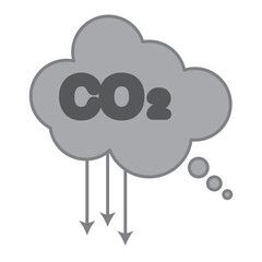 CO2 or carbon dioxide vector icon