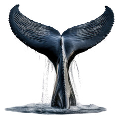 PNG A real humpback whale tail animal bird white background.  - obrazy, fototapety, plakaty