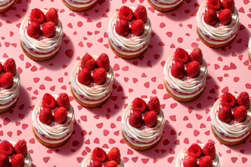 cake pattern adorned with colorful frosting and sprinkles, perfect for celebrations and sweet-themed designs