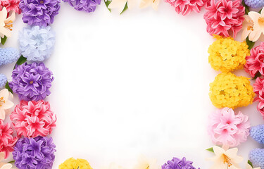 crocus flower bright spring holiday frame for greeting card desi