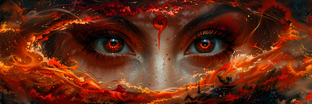 Burgundy Red Chakra Fibers Tapestry - A Spiritual Journey into Inner Peace