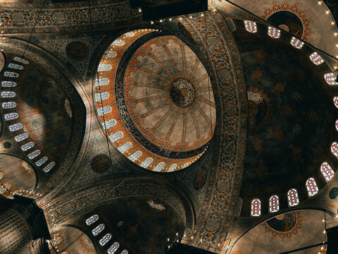 Istanbul blue mosque, Sultanahmet Mosque, interior design