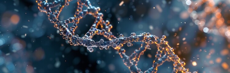 macro shot of a DNA ladder 