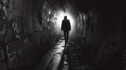 Light at the end of the tunnel - obrazy, fototapety, plakaty