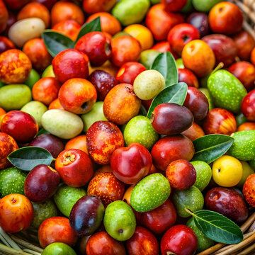jujube fruit pick colourful