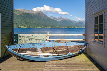 Wooden boat in Andalsnes, Norway