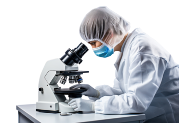 PNG Scientist microscope adult biotechnology.