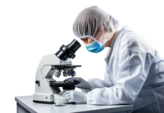 PNG Scientist microscope adult biotechnology.