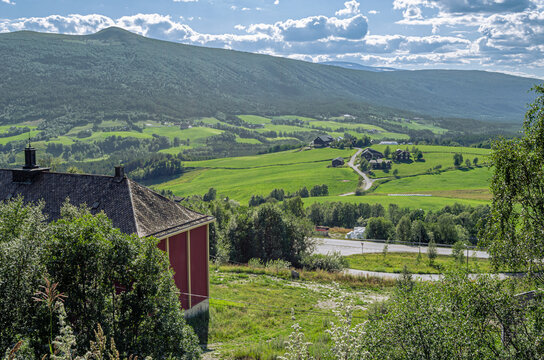 Landscape in the village of Dombas, Norway
