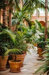 Obraz premium Multiple Potted Plants Arranged Neatly Together