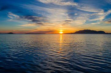 Fototapeta premium Beautiful sunset over the sea, in Norway