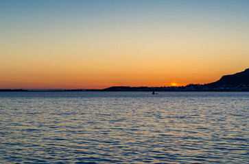 Obraz premium Beautiful sunset over the sea, in Norway