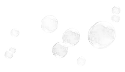PNG isolated soap bubble effect, transparent background
