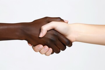 handshake between 2 people of different non-white races