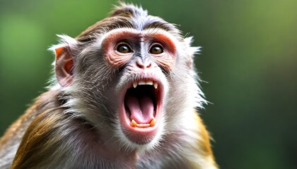  monkey with its mouth wide open