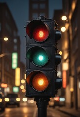 Engineering Marvel: All Lights On at a Traffic Signal