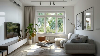 A flat with a bright and airy feel  AI generated illustration