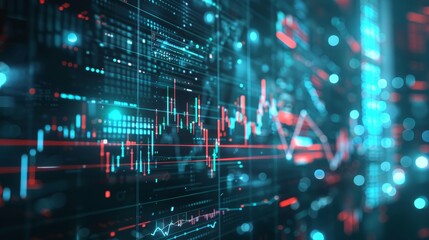 A futuristic AI analyzing financial trends  AI generated illustration